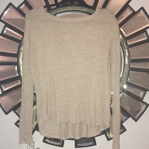 VINCE. Beige cotton long sleeve shirt (SOLD)